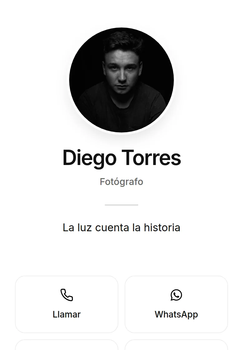Plantilla Blanco y negro, con datos de ejemplo inventados